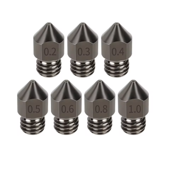 MK8 Super Hard Steel Mold Extruder Nozzles 1.75/0.5
