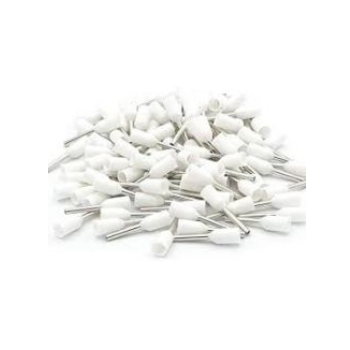 White 0.5MM DBL INS Ferrules - Bootlace (50 Pcs)