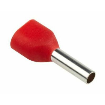 Red 1.0MM DBL INS Ferrules - Bootlace (50 Pcs)
