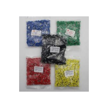 50pcs VE1008 Pre-Insulated Terminals BrassTube BLACK