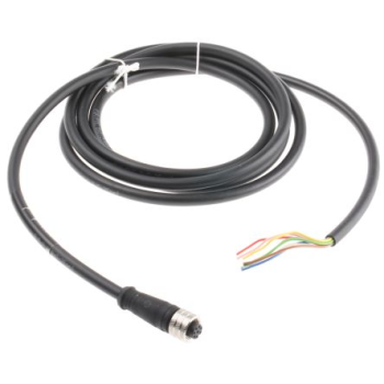 Brad straight M12 to unterminated cable assembly 8 core, 2m Male cable