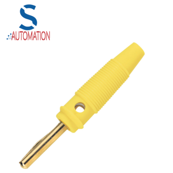 Yellow Male Banana Plug Solder 60V dc