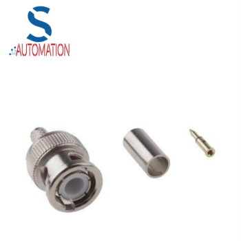 Cable Mount BNC Connector plug nickel crimp Termination RG58 1 way