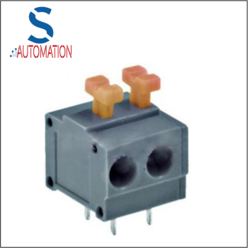 7.5mm Screwless Spring Terminal Block 2 way Straight Pins PUSH