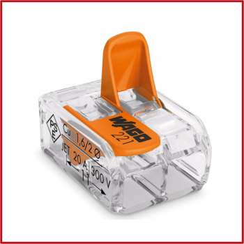 Wago 221 Lever Type 2-Way Splicing Connector 0.14-4mm 221-412