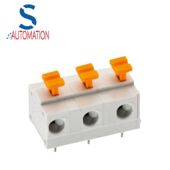 5mm Screwless Spring Terminal Block 3 way 12A 250V Straight Pins