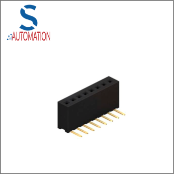 2.54mm Pitch 8 Way 1 Row Right Angle PCB Socket, Through Hole, Solder Termination