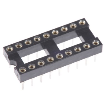 ASSMANN WSW 2.54mm Pitch Vertical 18 Way, Through Hole Turned Pin Open Frame IC Dip Socket, 3A AR 18 HZL-TT 