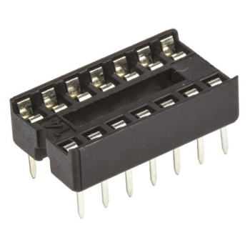 ASSMANN WSW 2.54mm Pitch Vertical 14 Way, Through Hole Stamped Pin Open Frame IC Dip Socket, 1A A 14-LC-TT 