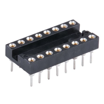 TE Connectivity 2.54mm Pitch Vertical 16 Way, Through Hole Standard Pin Closed Frame IC Dip Socket 4-1571551-4