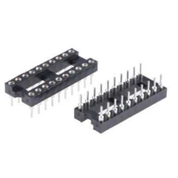ASSMANN WSW 2.54mm Pitch Vertical 20 Way, Through Hole Turned Pin Open Frame IC Dip Socket, 3A AR 20 HZL-TT