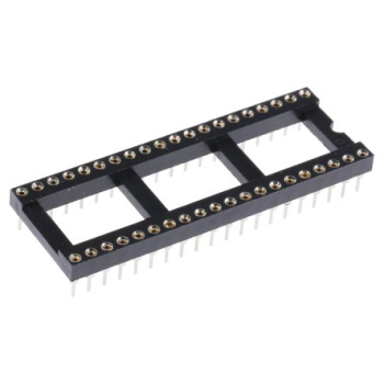 Preci-Dip 2.54mm Pitch Vertical 24 Way, Through Hole Turned Pin Open Frame IC Dip Socket, 1A 110-87-624-41-001102