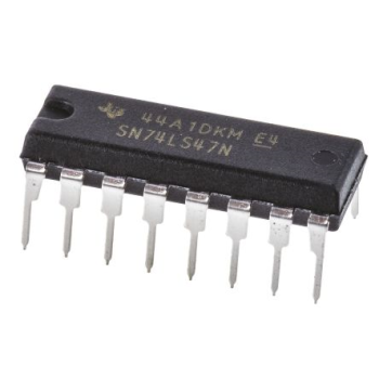 SN74LS47N, Decoder, Driver, Inverting, 4.75, 5.25 V, 16-Pin PDIP