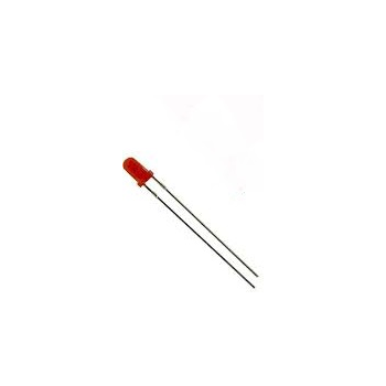 Red Led Diff 3MM 30 MA 30MCD (10 PCS)