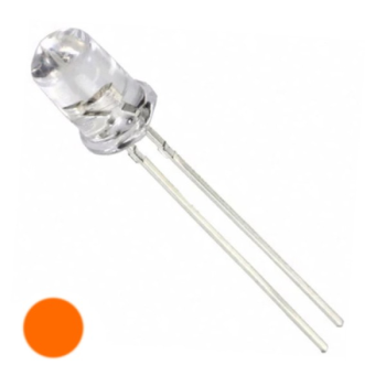 5mm Orange - Clear LED  (10 PCS)