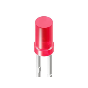 LED Diffused Cylindrical 3mm Hyper Red