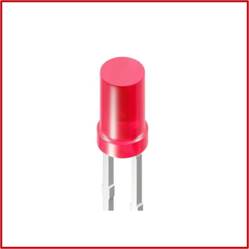 LED Diffused Cylindrical 3mm Hyper Red