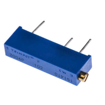 Carbon Trimmer Resistor with Solder Pin Terminations, 1Kohm 10%
