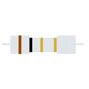Carbon-Resistor 1/4 W 5% 1E