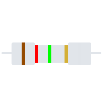 Carbon-Resistor 1/4 W 5%  1M2