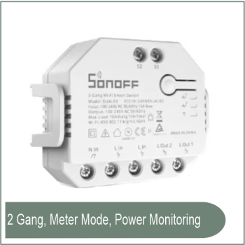 Sonoff DualR3 Dual Relay Two Way Power Meter Smart Switch