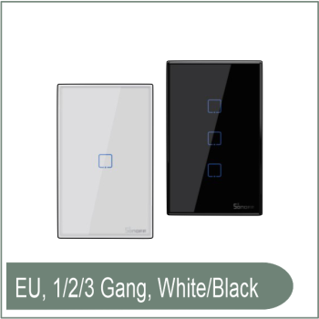 TX T2 Series WiFi Wall touch light  Switch 2-Gang (White)