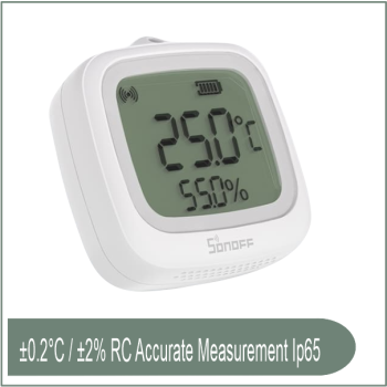 SONOFF IP65 Zigbee LCD Smart Temperature Humidity Sensor | SNZB-02WD