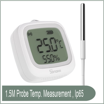 SONOFF SNZB-02LD IP65 Zigbee LCD Smart Thermometer (Probe Version)