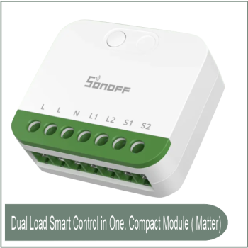  SONOFF MINI DUO 2-Gang Matter Over WiFi Smart Switch | MINI-2GS