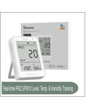 SONOFF AirGuard PM2.5/PM10 Matter Over Wi-Fi  Air Quality Monitor | SAWF-07P