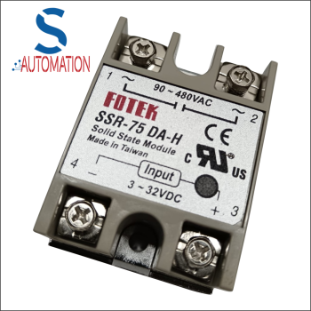 FOTEK SSR-75DA-H Solid State Relay 75A 90-480 VAC With Cover