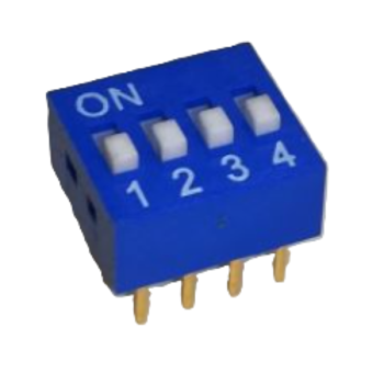 DIP Switch (SPST) 4 Positions Size: 11.2* 9.9* 10.7