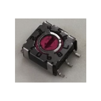10 Way Surface Mount DIP Switch, Rotary Flush Actuator