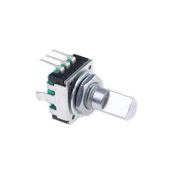 24 Pulse Incremental Mechanical Rotary Encoder with a 6 mm Flat Shaft (Not Indexed), Through Hole